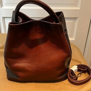 Italian Leather Bucket Purse